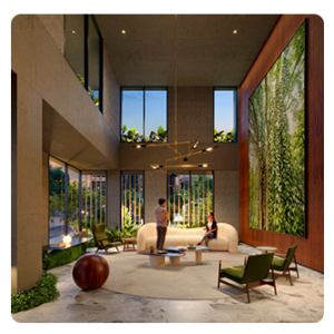 Lobby com pé-direito duplo e design luxuoso by Architects Office SP